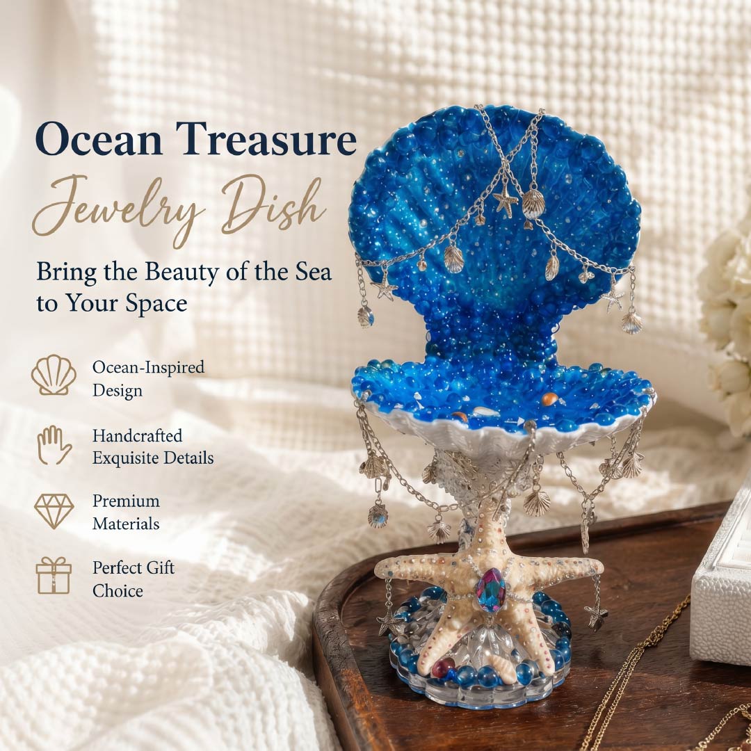 The Starfish Kiss Mermaid Luxury Jewelry Tray - Handcrafted 1 PC
