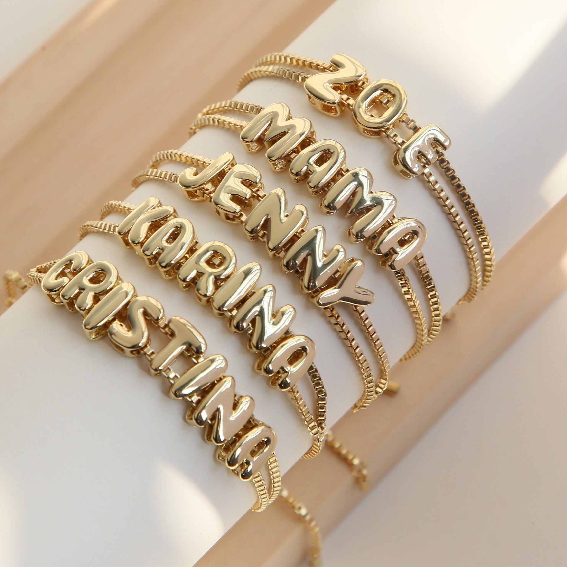 Bubble Letter Bracelet