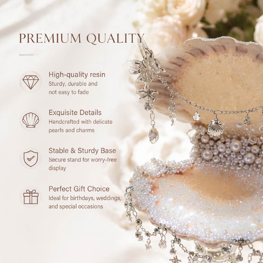 Ethereal Flutter Vintage Mermaid Luxury Jewelry Tray - Handcrafted 1 PC