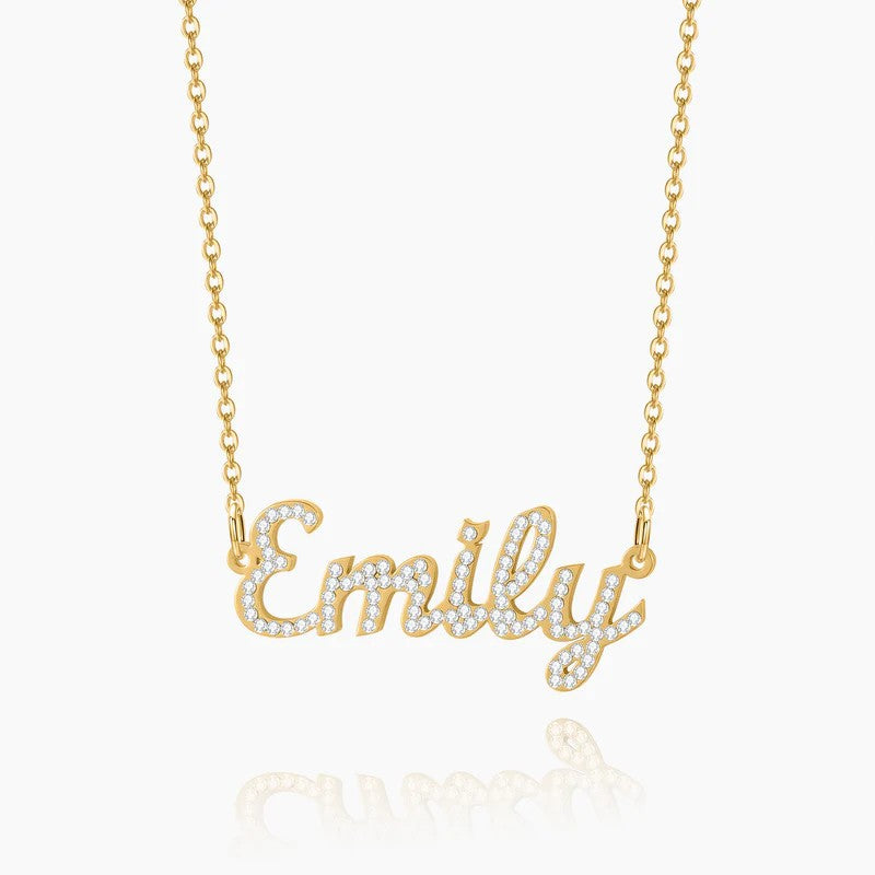 Customized Diamond Name Necklace