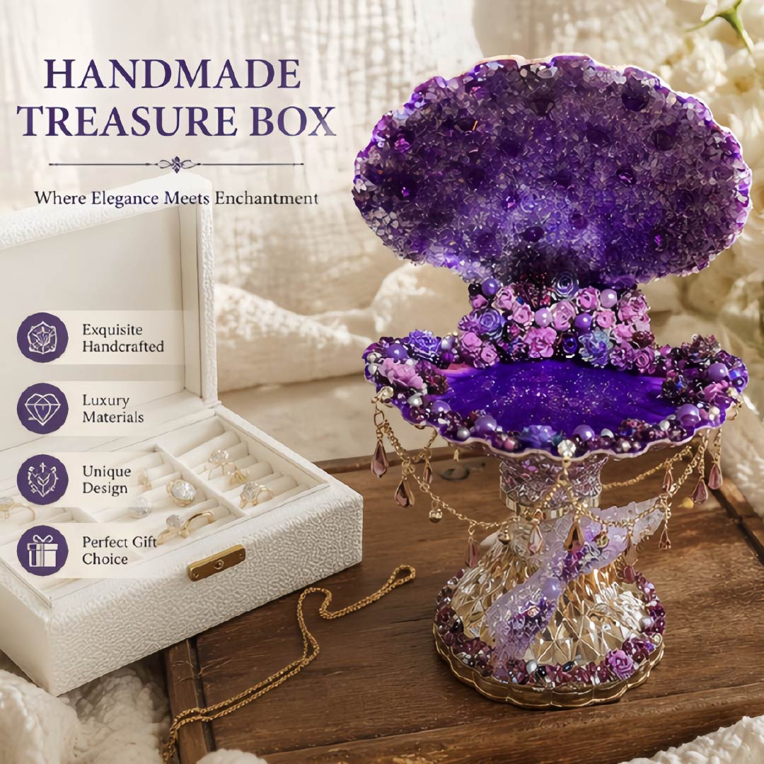 Lavender Shimmer Mermaid Luxury Jewelry Tray - Handcrafted 1 PC