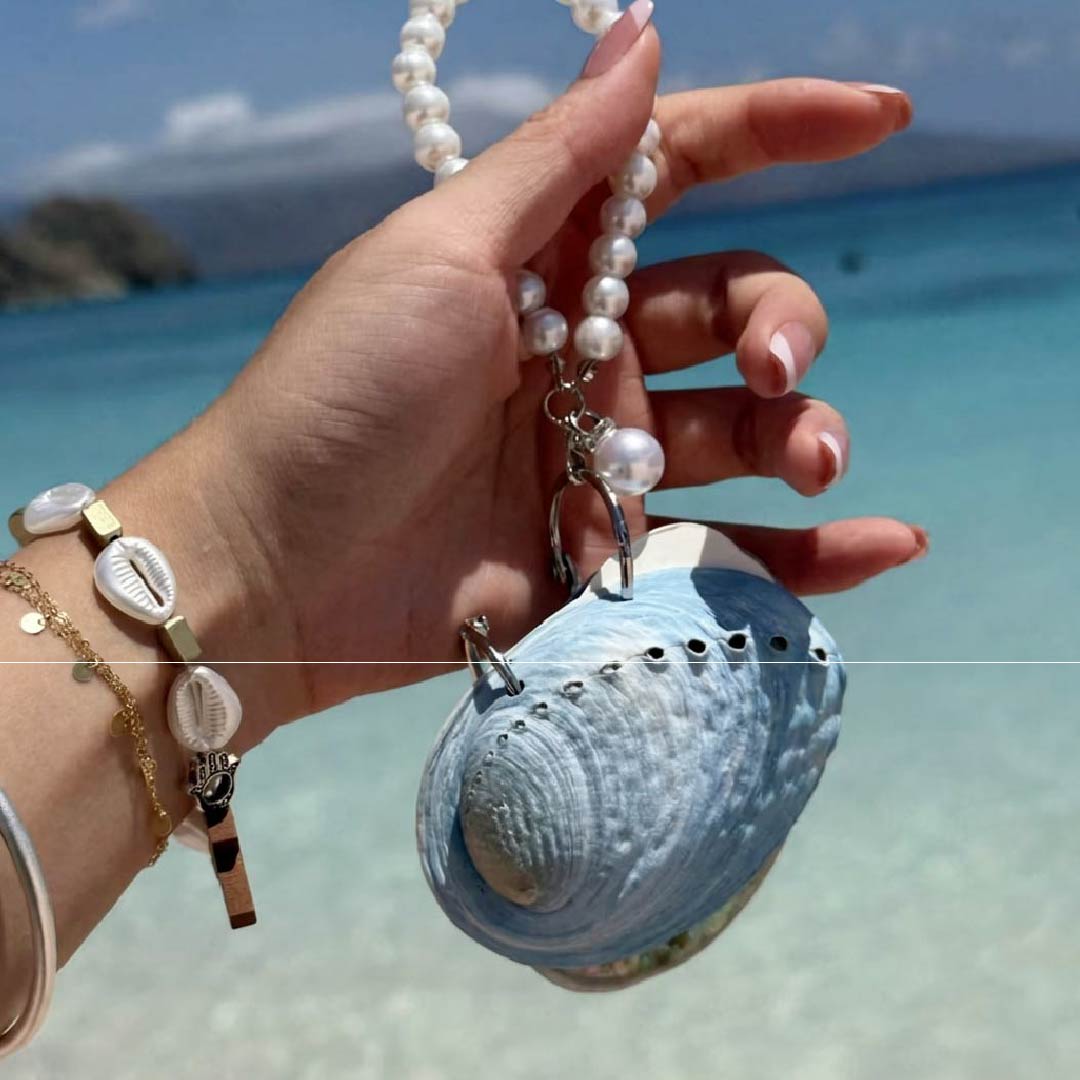 Moonlit Tides | Genuine Abalone Journal Charm Collection - Handmade 1 PC