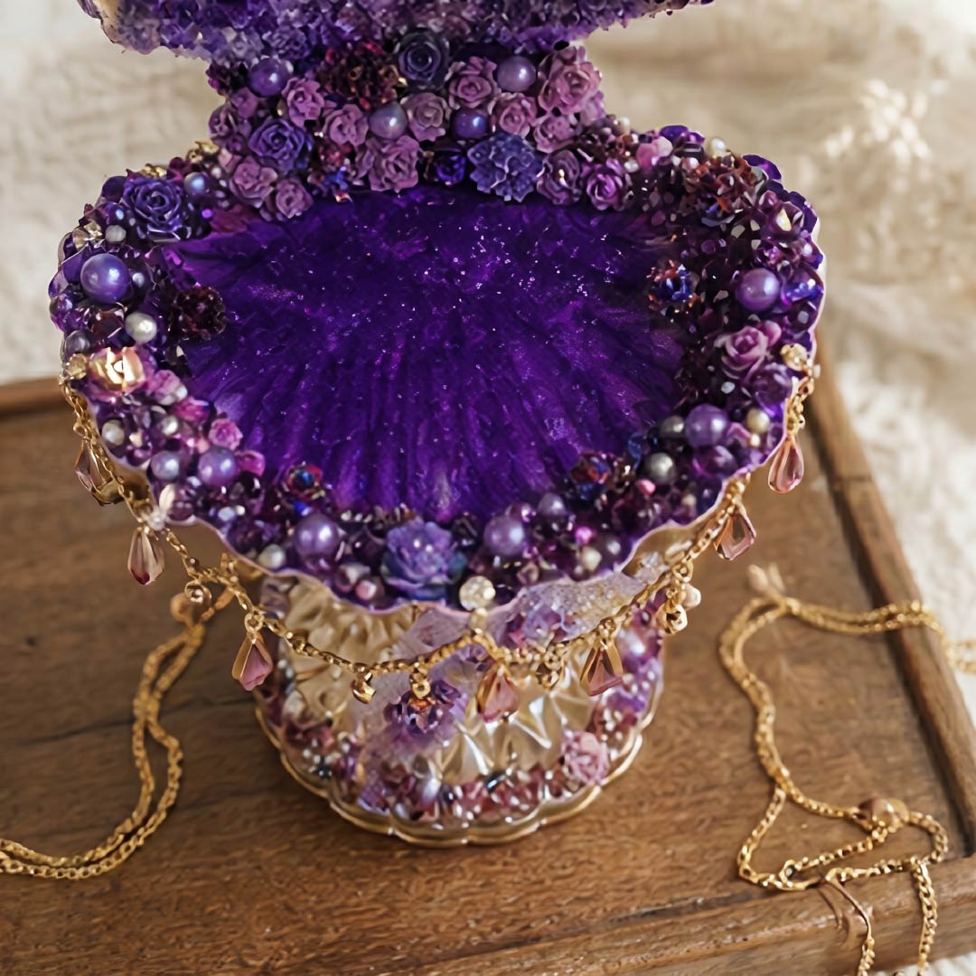Lavender Shimmer Mermaid Luxury Jewelry Tray - Handcrafted 1 PC