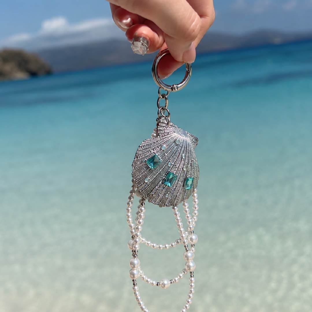 Siren Cascade | Mother of Pearl Shell Charm- Handcrafted 1 PC
