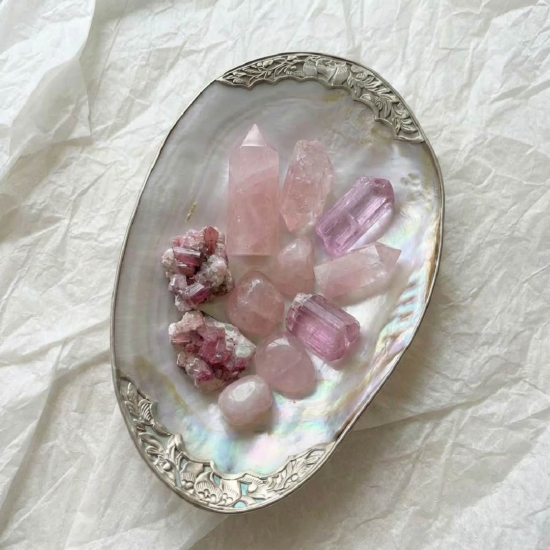 Giant Mother of Pearl Seashell Dish - Handcrafted 1 PC