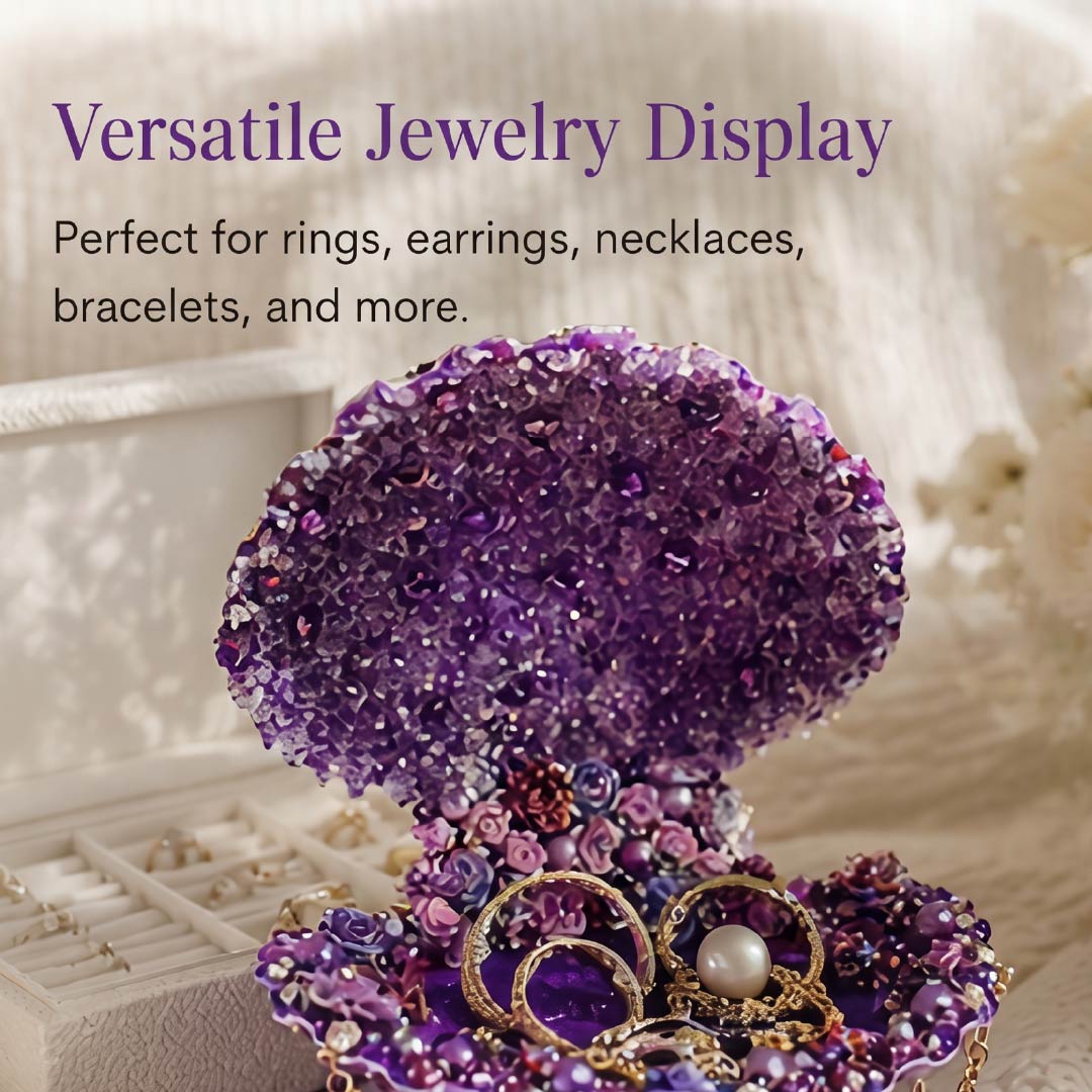 Lavender Shimmer Mermaid Luxury Jewelry Tray - Handcrafted 1 PC