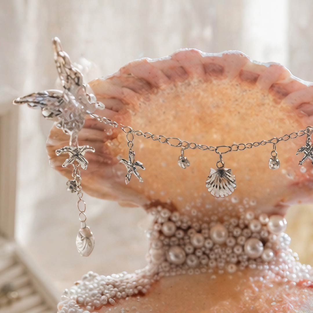 Ethereal Flutter Vintage Mermaid Luxury Jewelry Tray - Handcrafted 1 PC