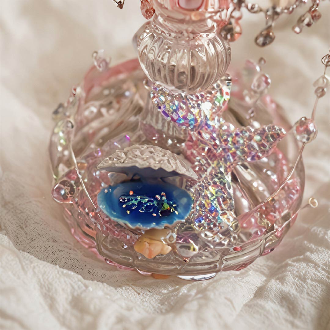 Sea Breeze Glittering Shell Mermaid Luxury Jewelry Tray - Handcrafted 1 PC
