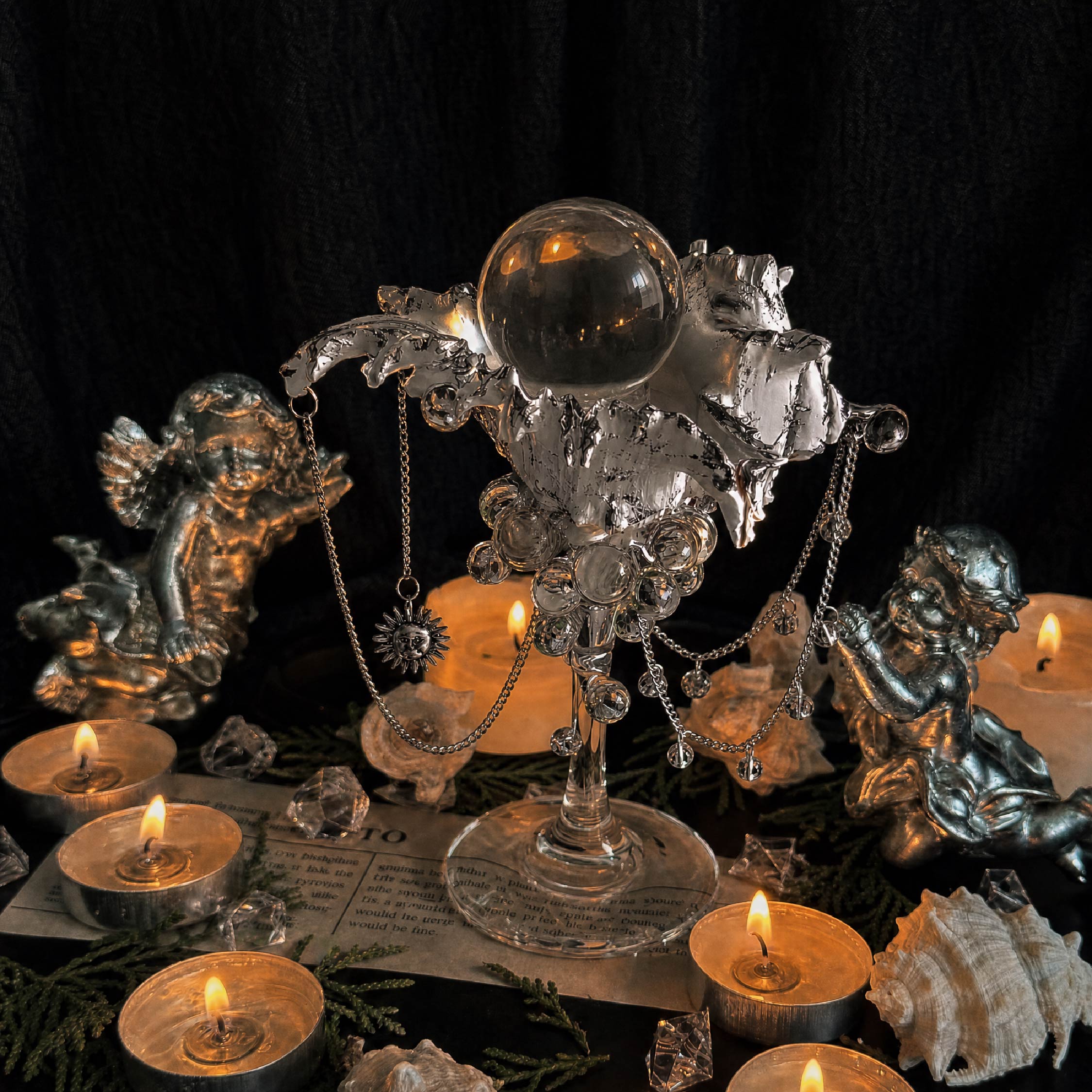 The Alabaster Anthem Artisanal White Spiny Shell Trinket Jewelry & Candle Holder - Handcrafted 1 PC