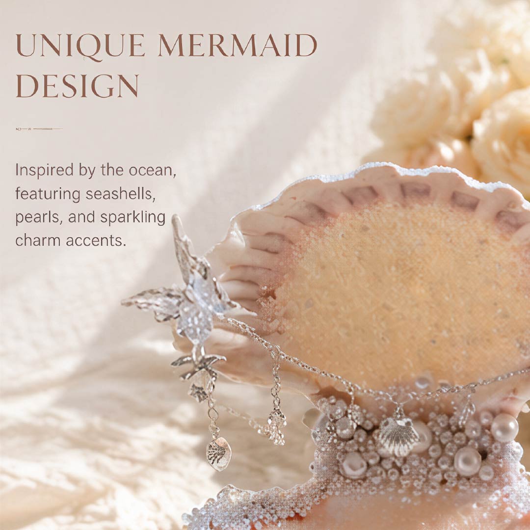 Ethereal Flutter Vintage Mermaid Luxury Jewelry Tray - Handcrafted 1 PC