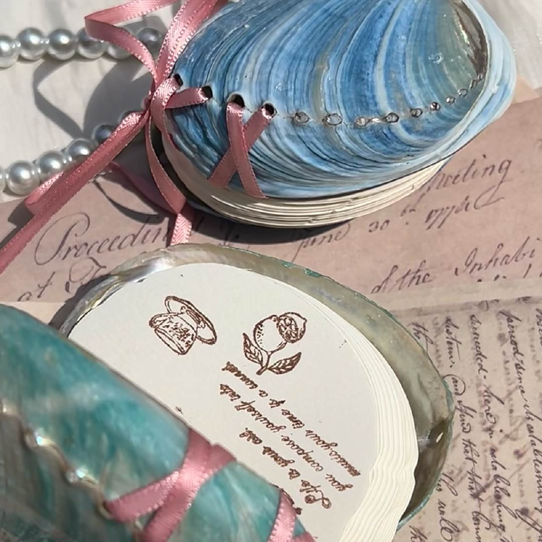 Moonlit Tides | Genuine Abalone Journal Charm Collection - Handmade 1 PC