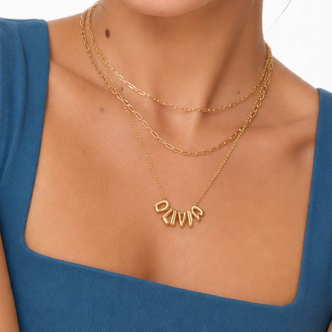 Bubble Custom Name Necklace