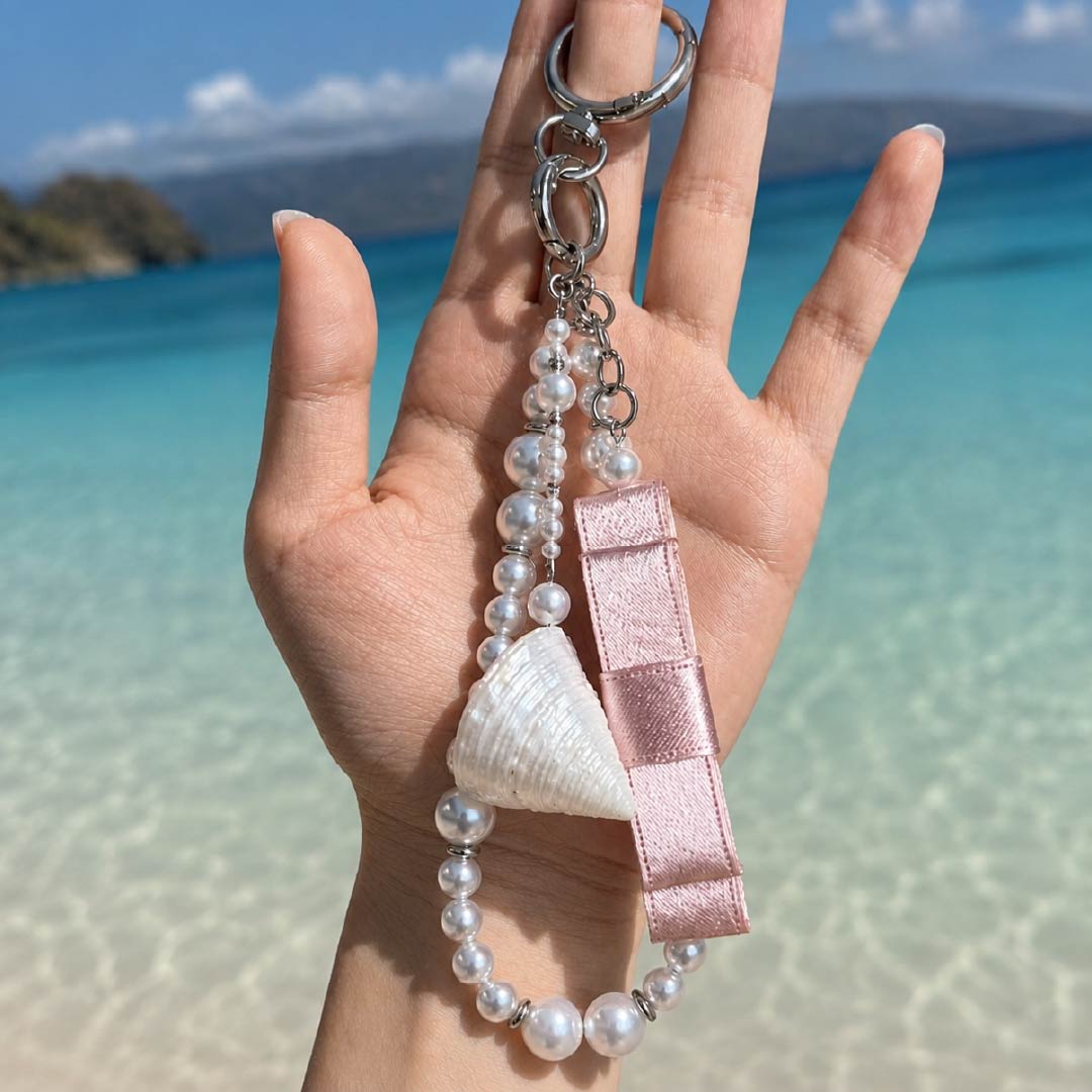 Cassiopeia Silk | Rosé Trochus Seashells Charm - Handcrafted 1 PC