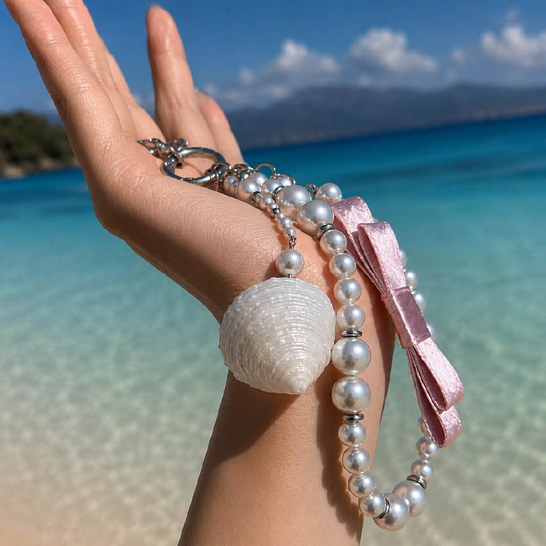 Cassiopeia Silk | Rosé Trochus Seashells Charm - Handcrafted 1 PC