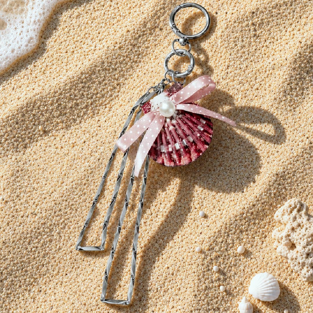 Crimson Rosette | Mother of Pearl Shell Charm- Handcrafted 1 PC