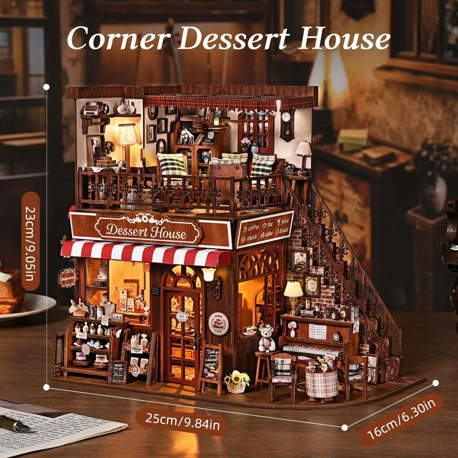 Corner Dessert House DIY Miniature House Kit