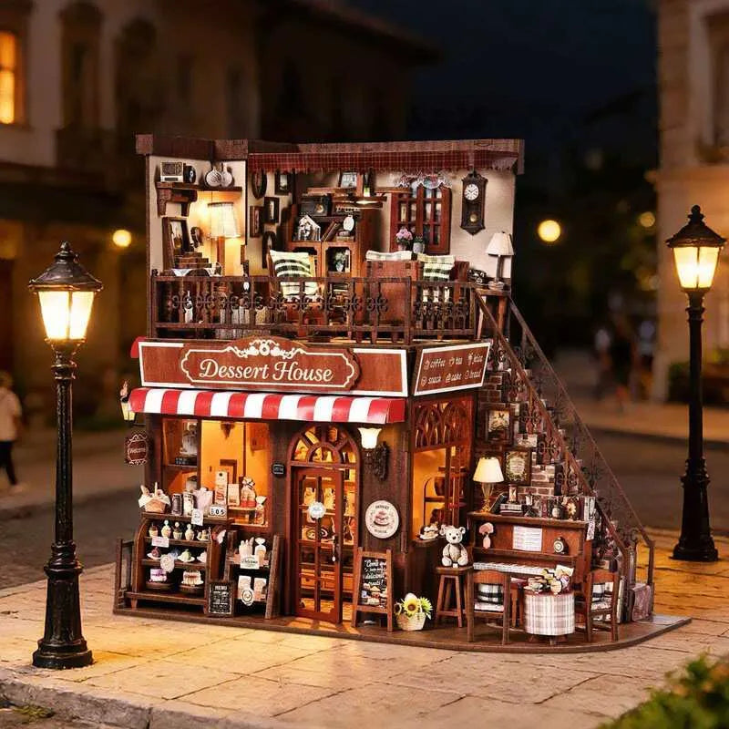Corner Dessert House DIY Miniature House Kit