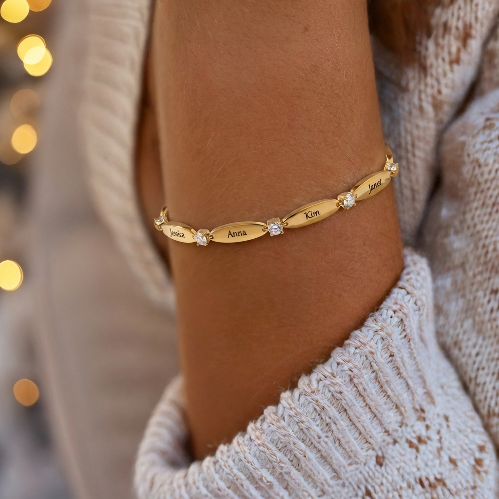 Personalized bracelet with engraving