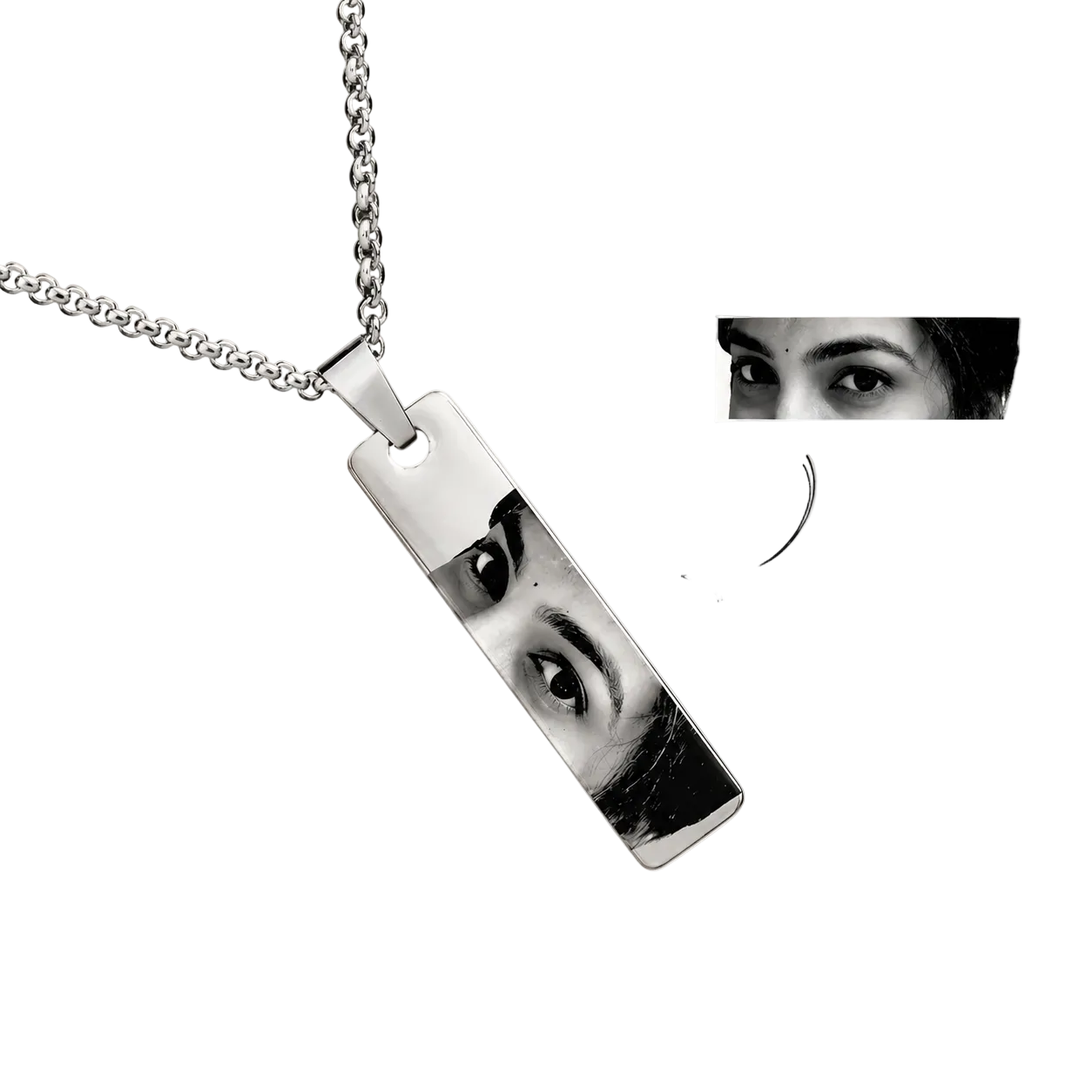 Personalized Eye Photo Necklace