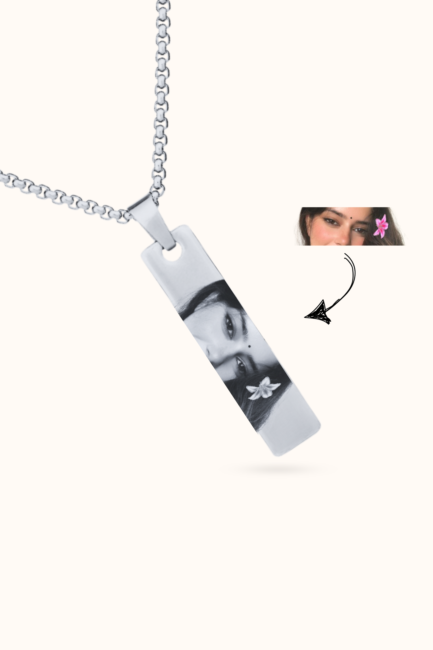 Personalized Eye Photo Necklace