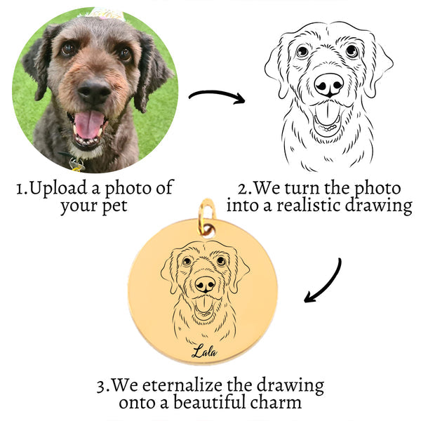 Pet Photo Necklace - Free Rotating Eternal Rose Gift Box Included