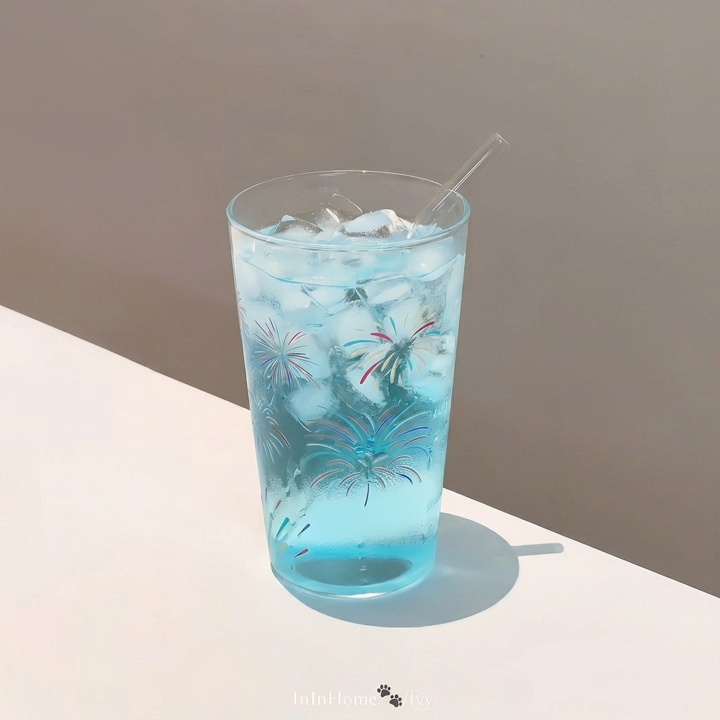 Cold-Activated Color Changing Fireworks Glass Cup - Handcrafted 1 PC