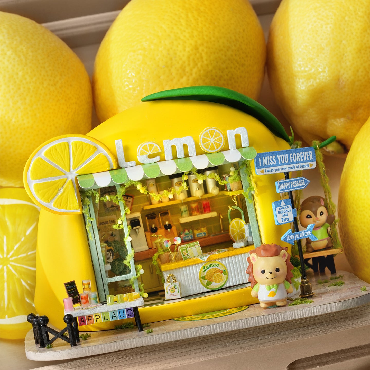 Hedgehog Lemon Shop DIY Miniature House Kit