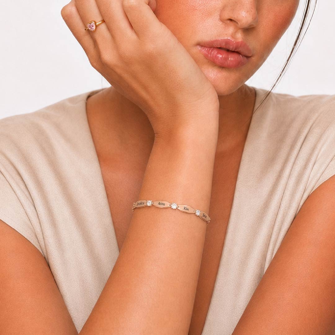 Personalized bracelet with engraving