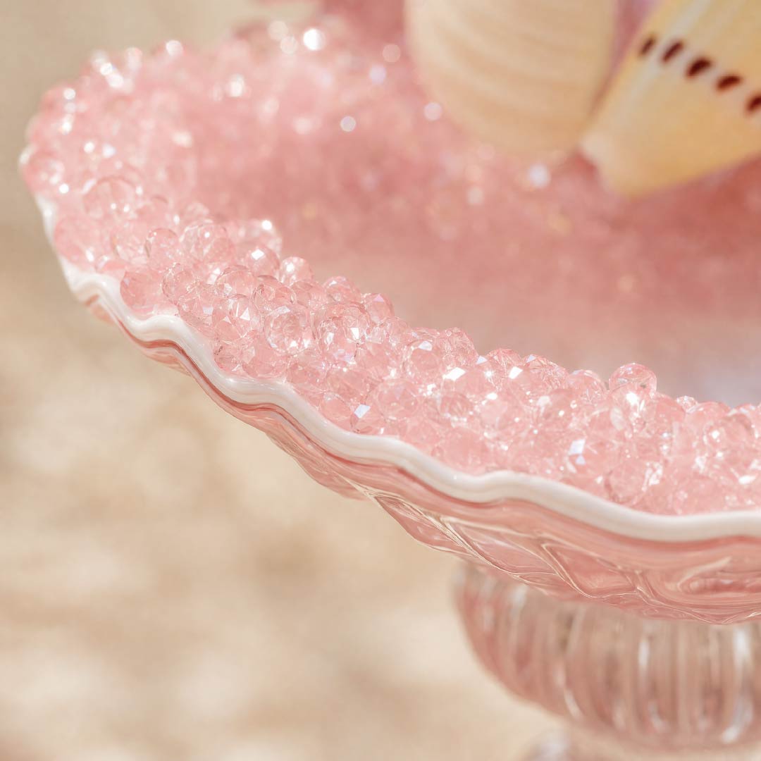Rosy Tide | Mother of Pearl Mermaid Jewelry & Candle Holder - Handcrafted 1 PC