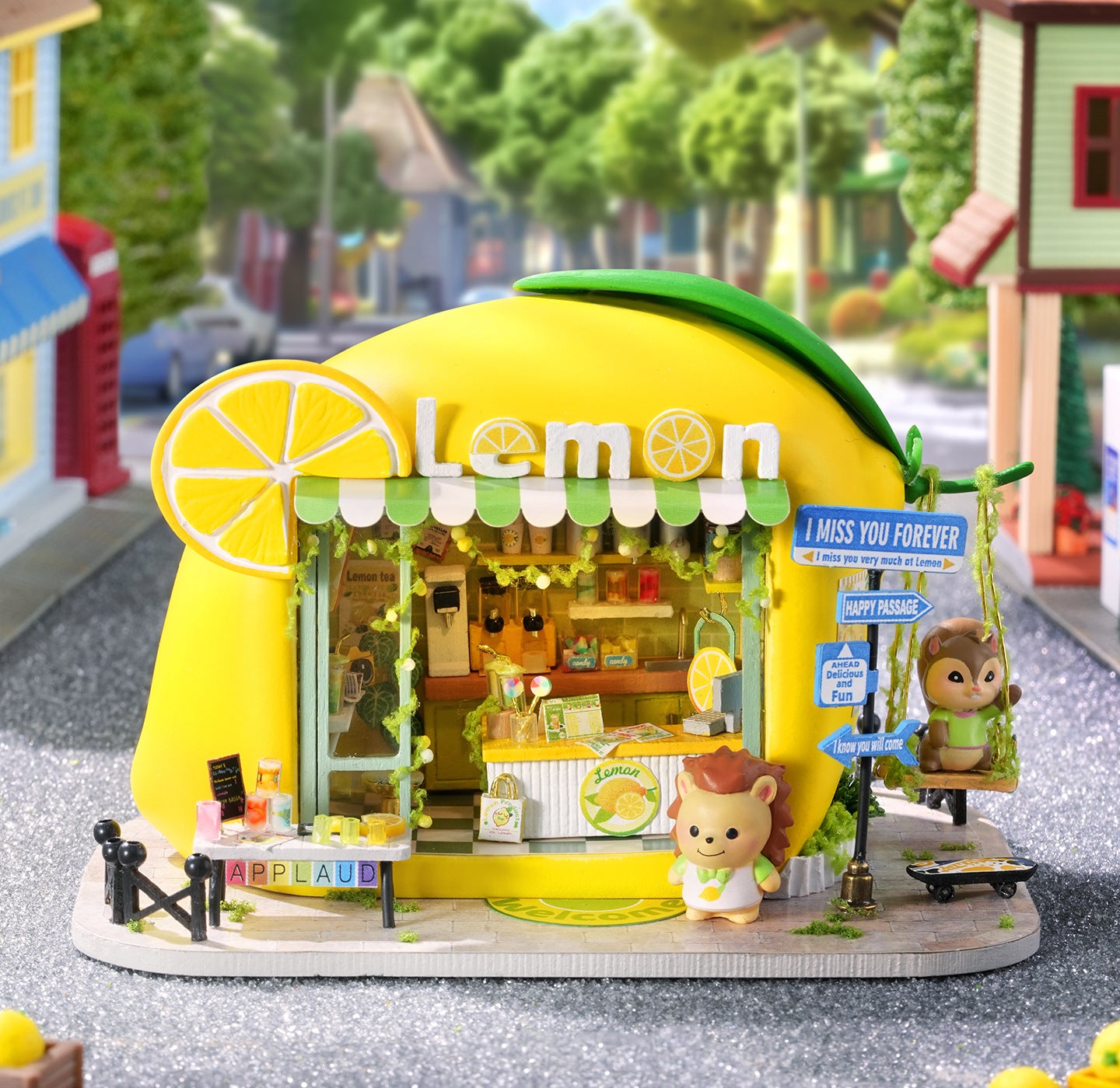 Hedgehog Lemon Shop DIY Miniature House Kit