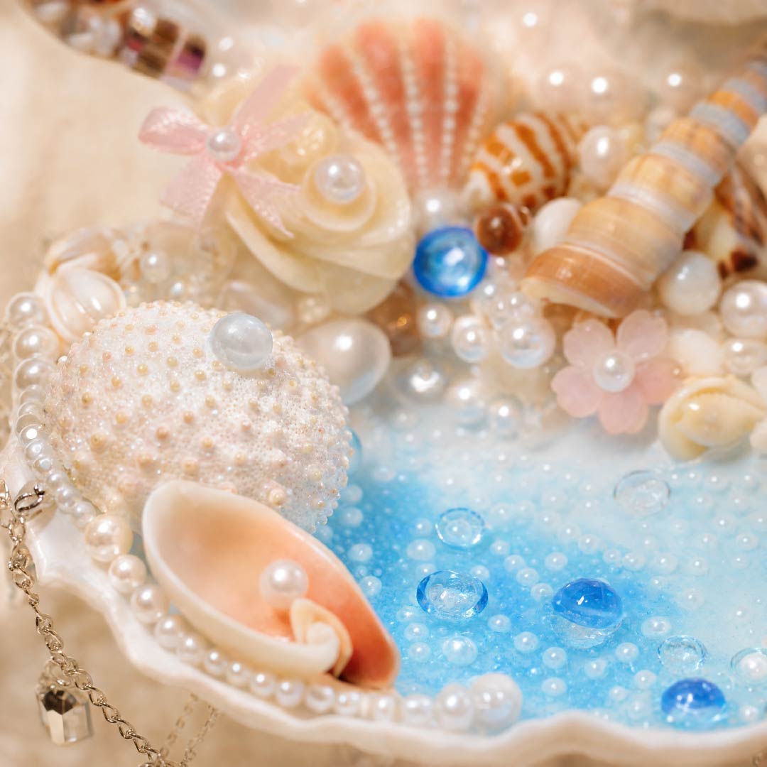 Sea Urchin's Treasure | Mother of Pearl Mermaid Jewelry & Candle Holder - Handcrafted 1 PC