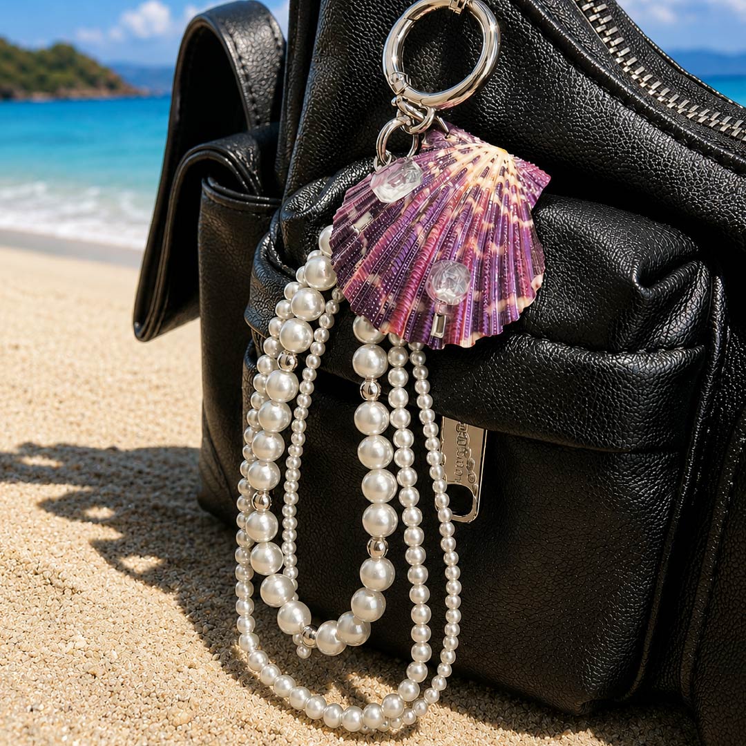 Purple Haze | Mother of Pearl Shell Charm- Handcrafted 1 PC