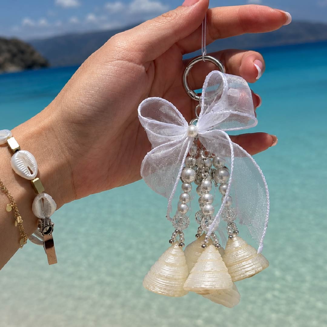 Cygnus Silk | Halo Trochus Seashell Chime Bell Charm- Handcrafted 1 PC