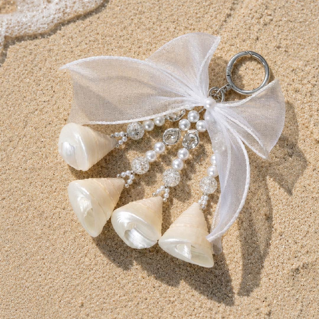 Cygnus Silk | Halo Trochus Seashell Chime Bell Charm- Handcrafted 1 PC