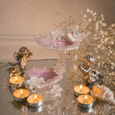 Rose Garden | Mother of Pearl Jewelry & Candle Holder - Handcrafted 1 PC