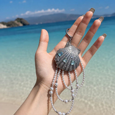 Siren Cascade | Mother of Pearl Shell Charm- Handcrafted 1 PC