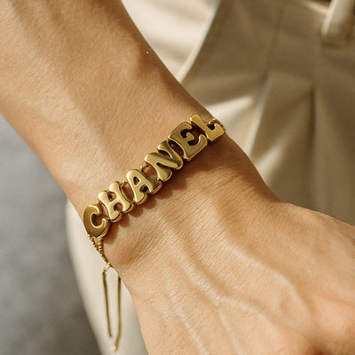 Bubble Letter Bracelet
