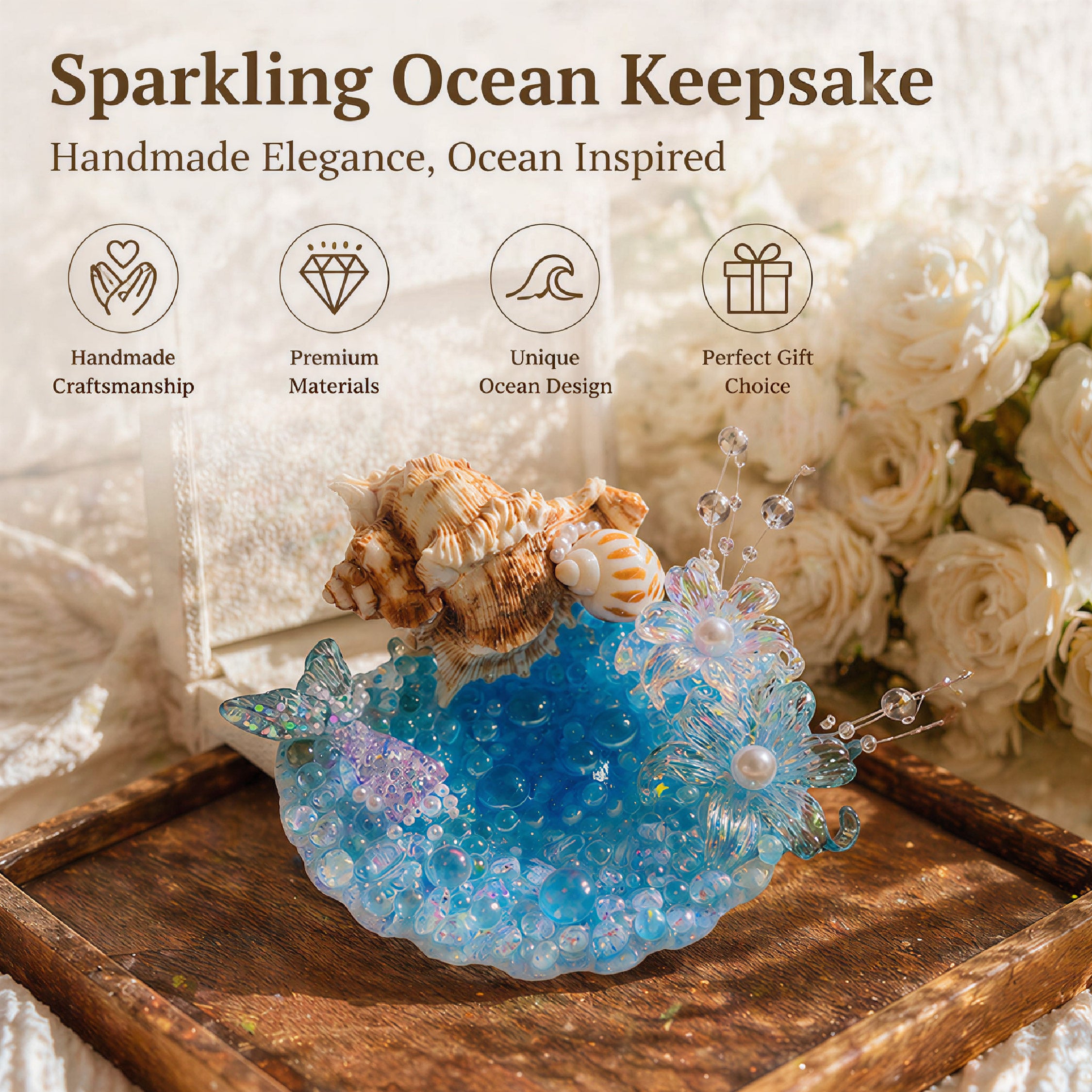 Ocean Melody Mermaid Jewelry Dish - Handcrafted 1 PC