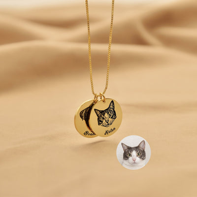 Pet Photo Necklace - Free Rotating Eternal Rose Gift Box Included