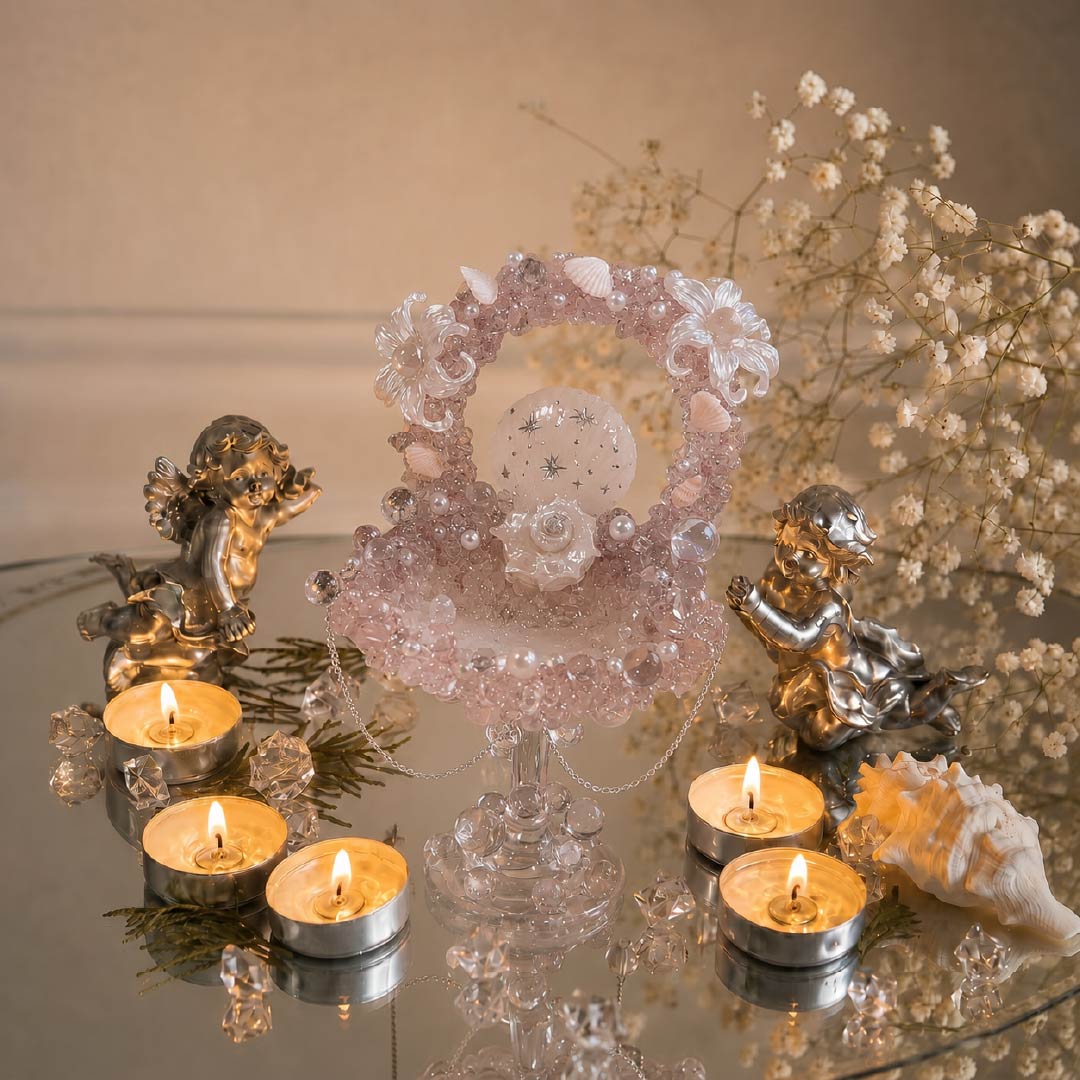Mermaid Halo | Mother of Pearl Jewelry & Candle Holder - Handcrafted 1 PC