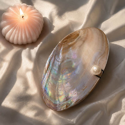 Luminous Tide | One-of-a-Kind Mother of Pearl Journal - Handcrafted 1 PC