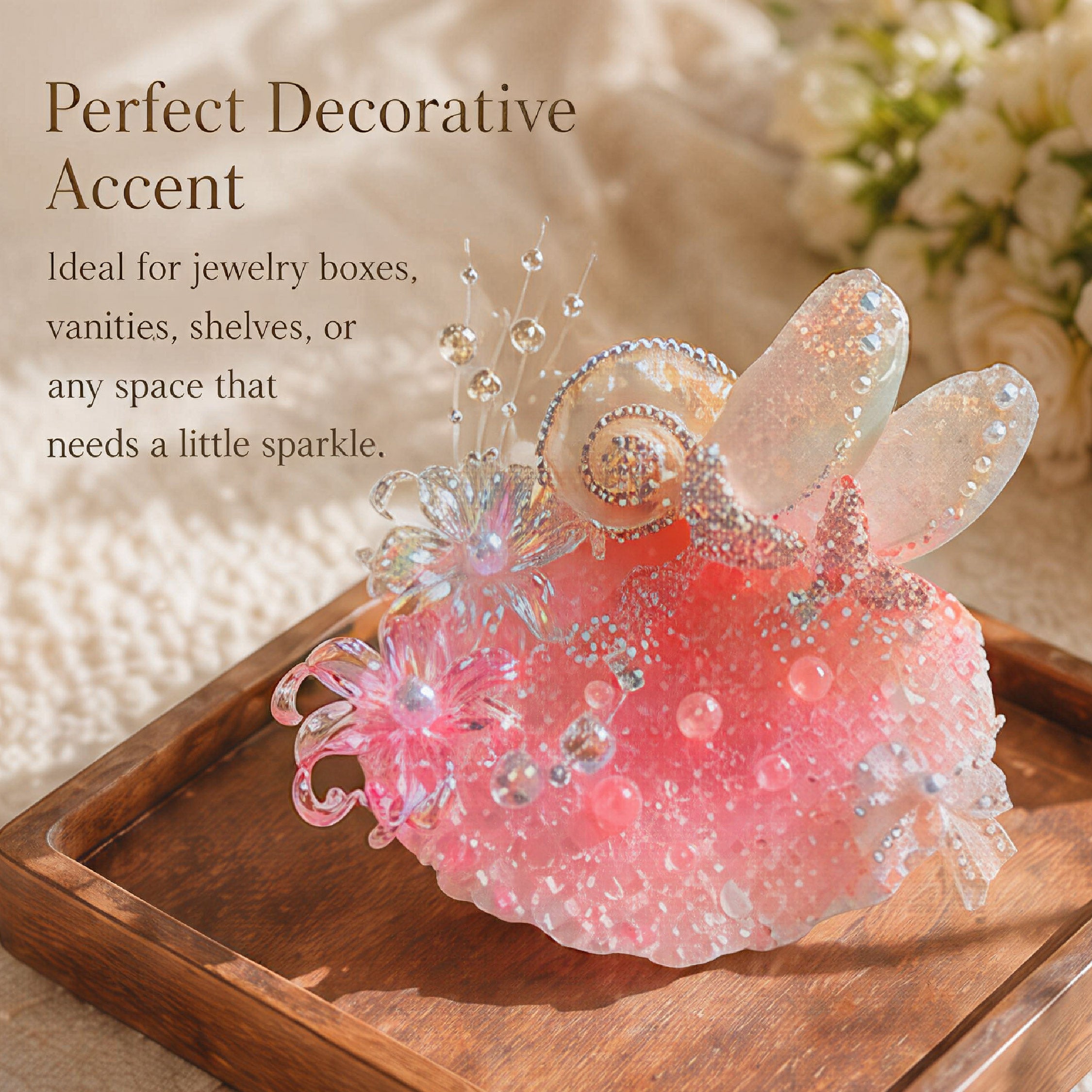 Pink Ocean Dream Mermaid Jewelry Dish - Handcrafted 1 PC