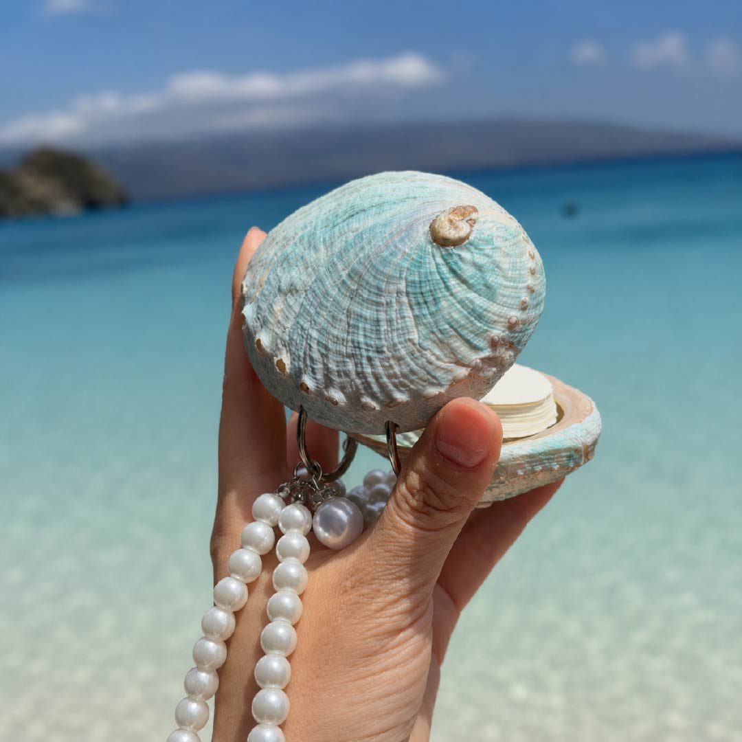 Morning Tide | Green Abalone Shell Journal Charm - Handmade 1 PC