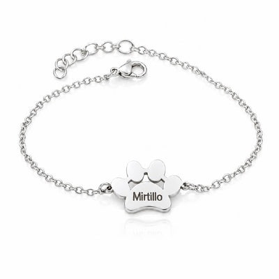Custom Paw Print Name Necklace Bracelet