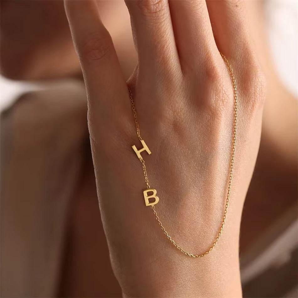 Custom Sideways Initial Necklace