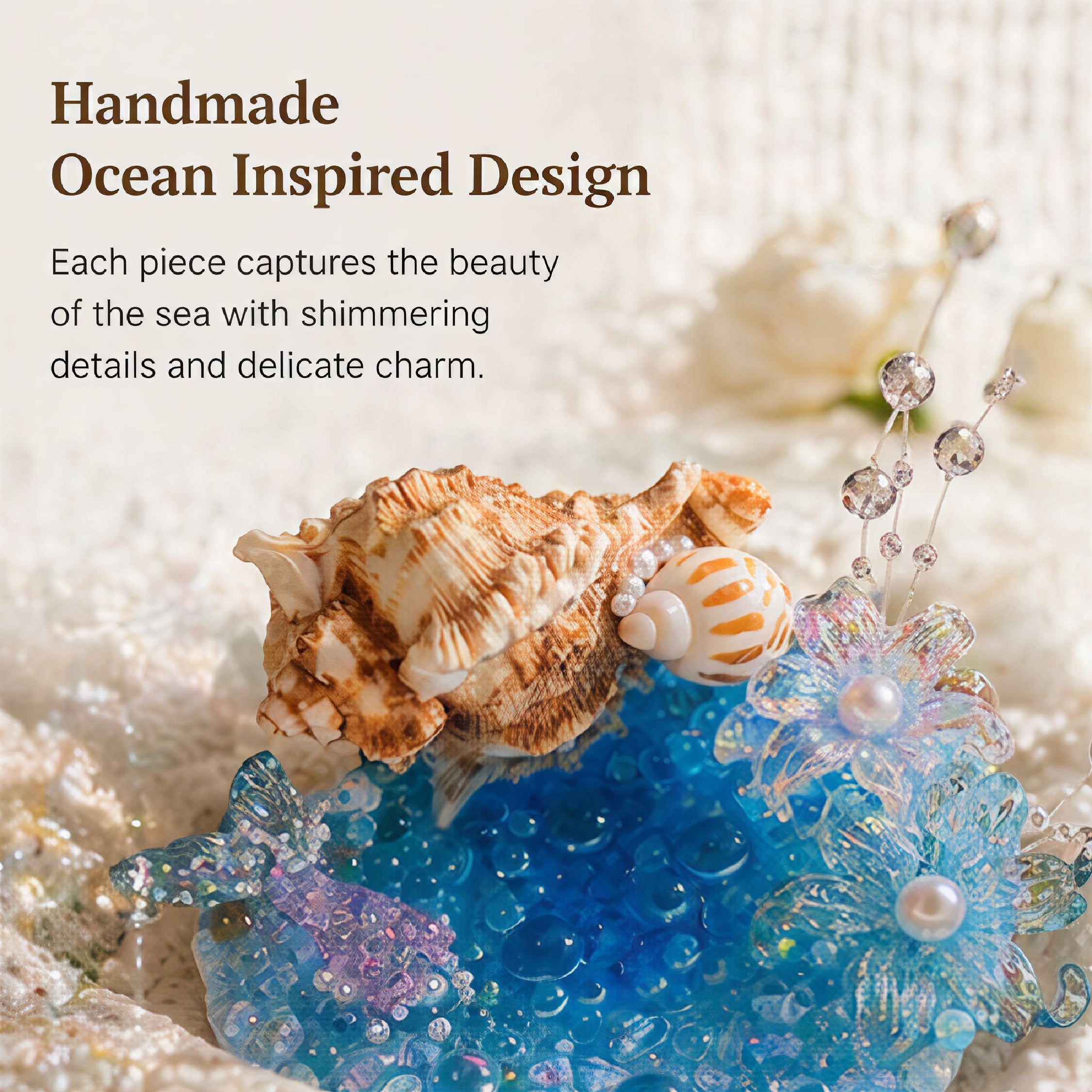 Ocean Melody Mermaid Jewelry Dish - Handcrafted 1 PC