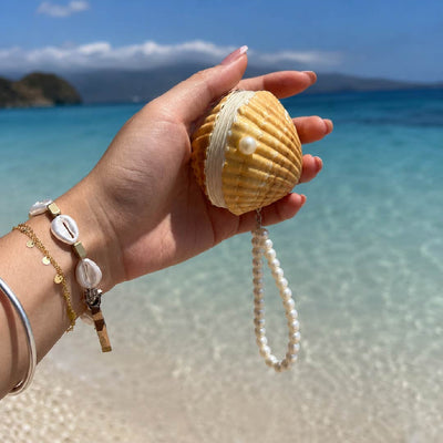 Amber Tide | Chestnut Mother of Pearl Journal Charm - Handcrafted 1 PC