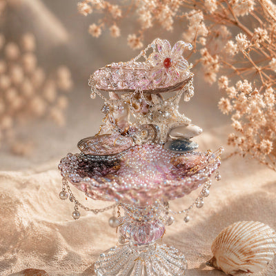 Ocean Whispers Mermaid Secret Double-Tier Jewelry Tray - Handcrafted 1 PC