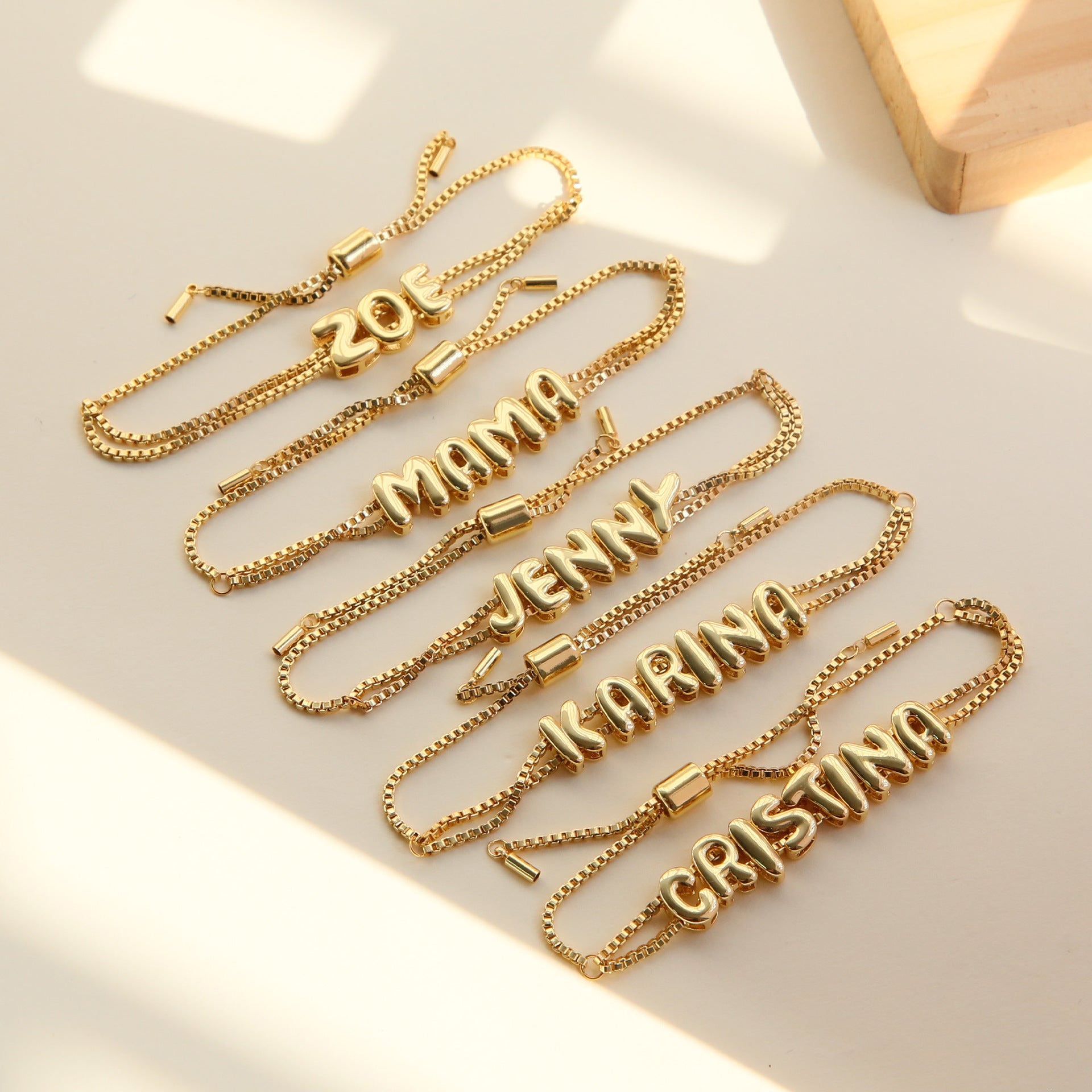 Bubble Letter Bracelet
