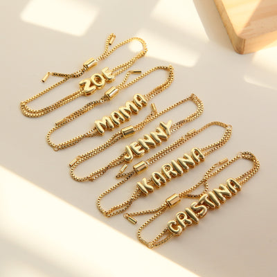 Bubble Letter Bracelet